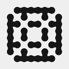 Abstract Cross Pattern Dots Logo generative computational art illustration