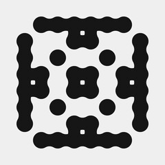 Abstract Cross Pattern Dots Logo generative computational art illustration