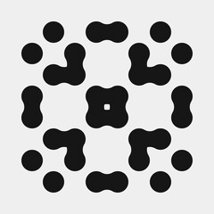 Abstract Cross Pattern Dots Logo generative computational art illustration