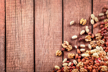 Assortment of tasty mixed nuts