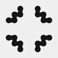 Abstract Cross Pattern Dots Logo generative computational art illustration