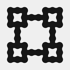 Abstract Cross Pattern Dots Logo generative computational art illustration