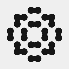 Abstract Cross Pattern Dots Logo generative computational art illustration