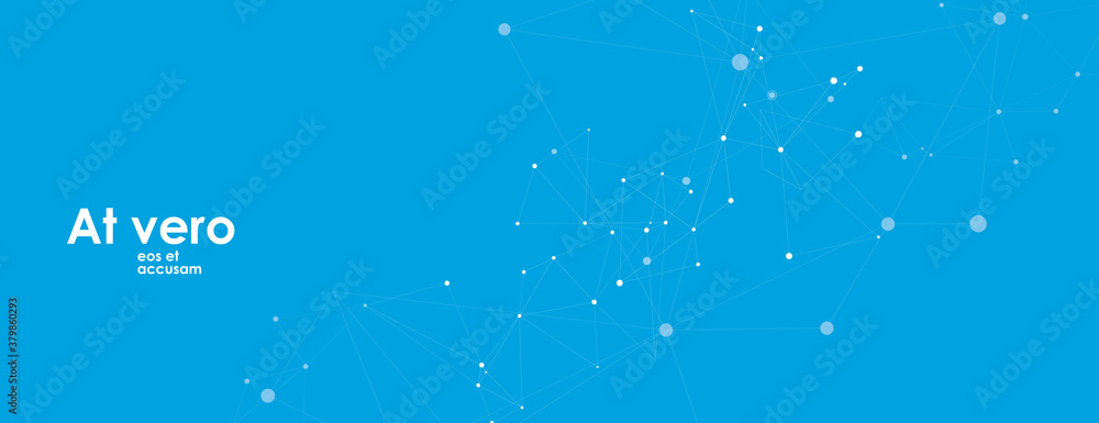 Poster Global network connections with points lines. Vector connections