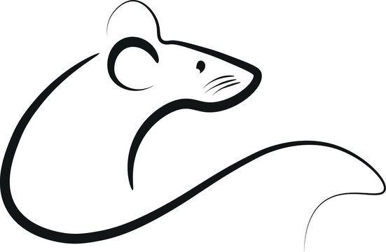 mouse vector graphics black and white