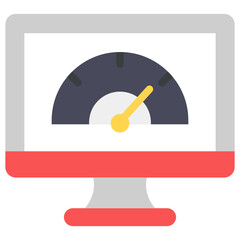 
An icon design of internet speed test in flat style 
