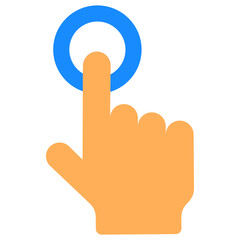 
Modern technology icon of finger tap, interactive vector 
