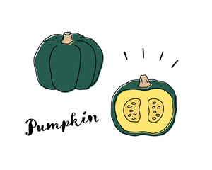 手書き水彩風のシンプルなカボチャのイラスト 断面 ハロウィン おしゃれ 野菜 食材 Wall Mural Yugoro 手書き水彩風のシンプルなカボチャのイラスト 断面 ハロウィン おしゃれ 野菜 食材 Wall Mural Yugoro