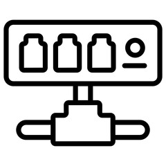 Fototapeta premium A flat vector design of network hub icon 