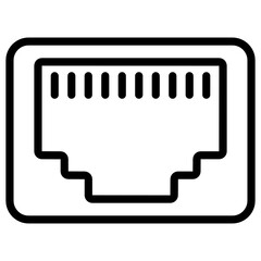 
Modern style icon of ethernet port, editable vector 
