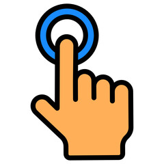 
Modern technology icon of finger tap, interactive vector 
