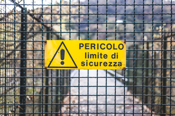 Italian Danger Sign