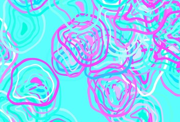 Light Pink, Blue vector layout with wry lines.