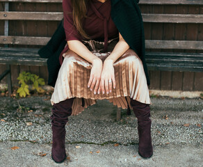 Close up of fashion woman
