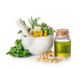 Herbal and alternative medicine concept