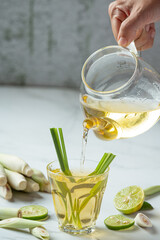 Lemongrass Honey and Lemon Juice Food and beverage products from Lemongrass extract Food nutrition...