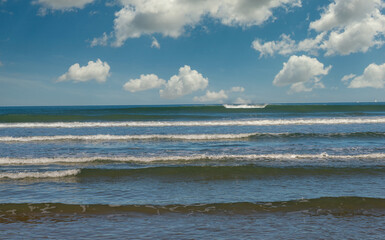 ocean beach and waves