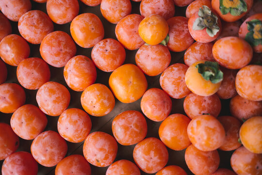 Persimmon in fruit shop