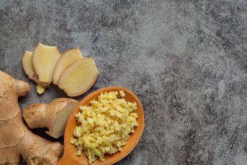 Honey Lemon Ginger Juice Food and beverage products from ginger extract Food nutrition concept.