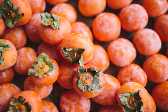 Persimmon in fruit shop