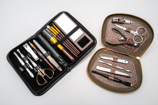 deux trousses manucure pedicure ongle