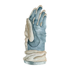 Watercolor astronomy space suit © alinaosadchenko