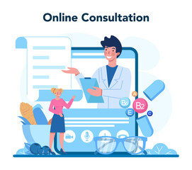 Ophthalmologist online service or platform. Idea of eye exam