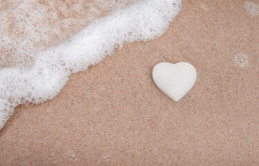 heart on sand