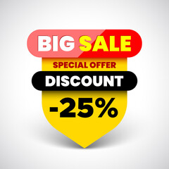 Special offer big sale banner. Vector illustration.