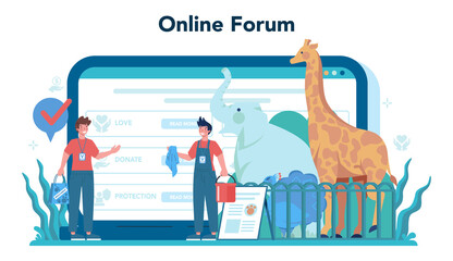 Volunteer online service or platform. Charity community