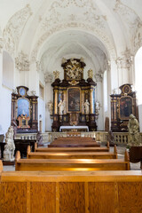 Interior of Capuchin monastery in Mnichovo Hradiste, Czechia