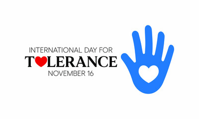 Fototapeta premium Vector illustration on the theme of International day for Tolerance observed each year on November 16th across the globe.