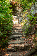The Huel Lee is man-made caves in Luxembourg Sand-stone. The forest and the surroundings near the...