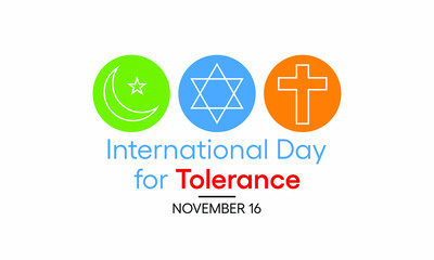 Vector illustration on the theme of International day for Tolerance observed each year on November 16th across the globe.