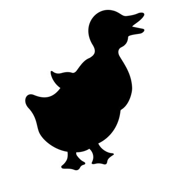 recommend clip art: Duckling silhouette vector icon