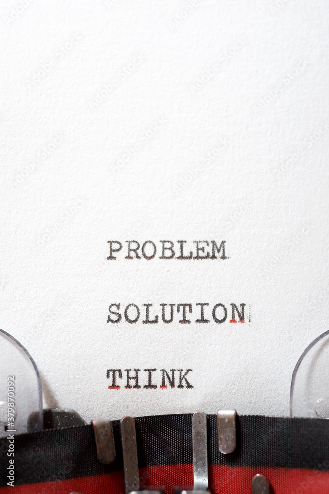 Fototapete problem solution think phrase
