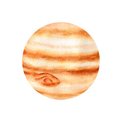 Watercolor astronomy science planets Jupiter