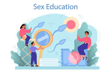 Sexual education concept. Sexual health lesson for young people.