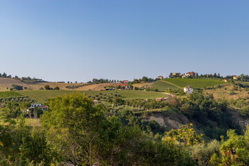 Fototapeta na wymiar views of the Marche countryside, Italy