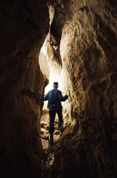 Cave with man