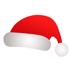 Christmas Santa Claus Hat on white background