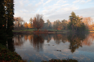 plan d'eau en automne