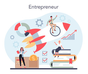 Obraz premium Enterpreneur concept. Idea of lucrative business, strategy and achievement.