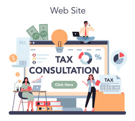 Tax consultant online service or platform. Tax audit, consultation