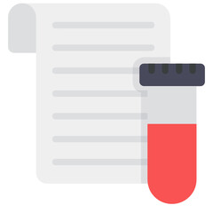 Obraz premium A flat style vector of medical test icon 