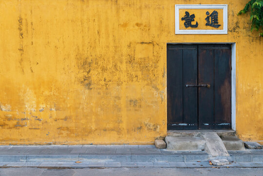 Old entrance of a vietnamese house