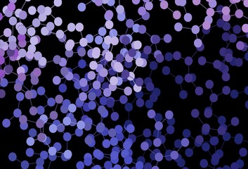 Dark Pink, Blue vector pattern with artificial intelligence network.