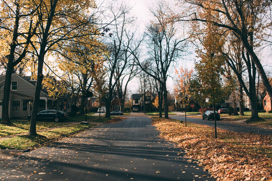 An autumn day in the suburbs