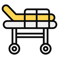
An editable vector of patient stretcher 
