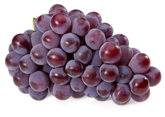 red grapes berries isolated on white background. macro. with clipping path. full depth of field.